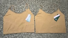 NEW (Lot of 2) Wild Fable Women’s Cropped Rib Cami Tank Tops (2XL)