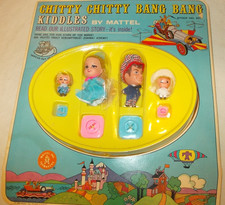 MATTEL CHITTY CHITTY BANG BANG KIDDLES SET W/ BOOK BACK MOC 1968 NEW SEALED