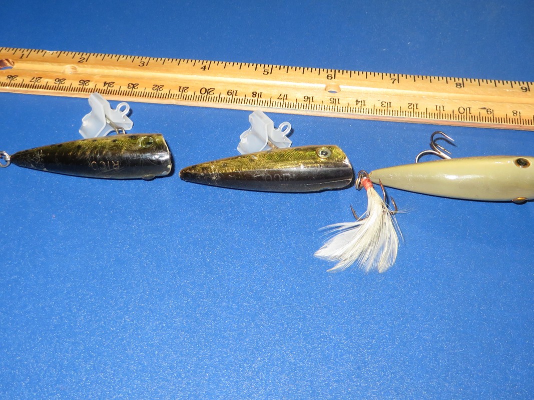 Lot of 3 Lobina Rico Topwater Lures Gold Chart - Image 5