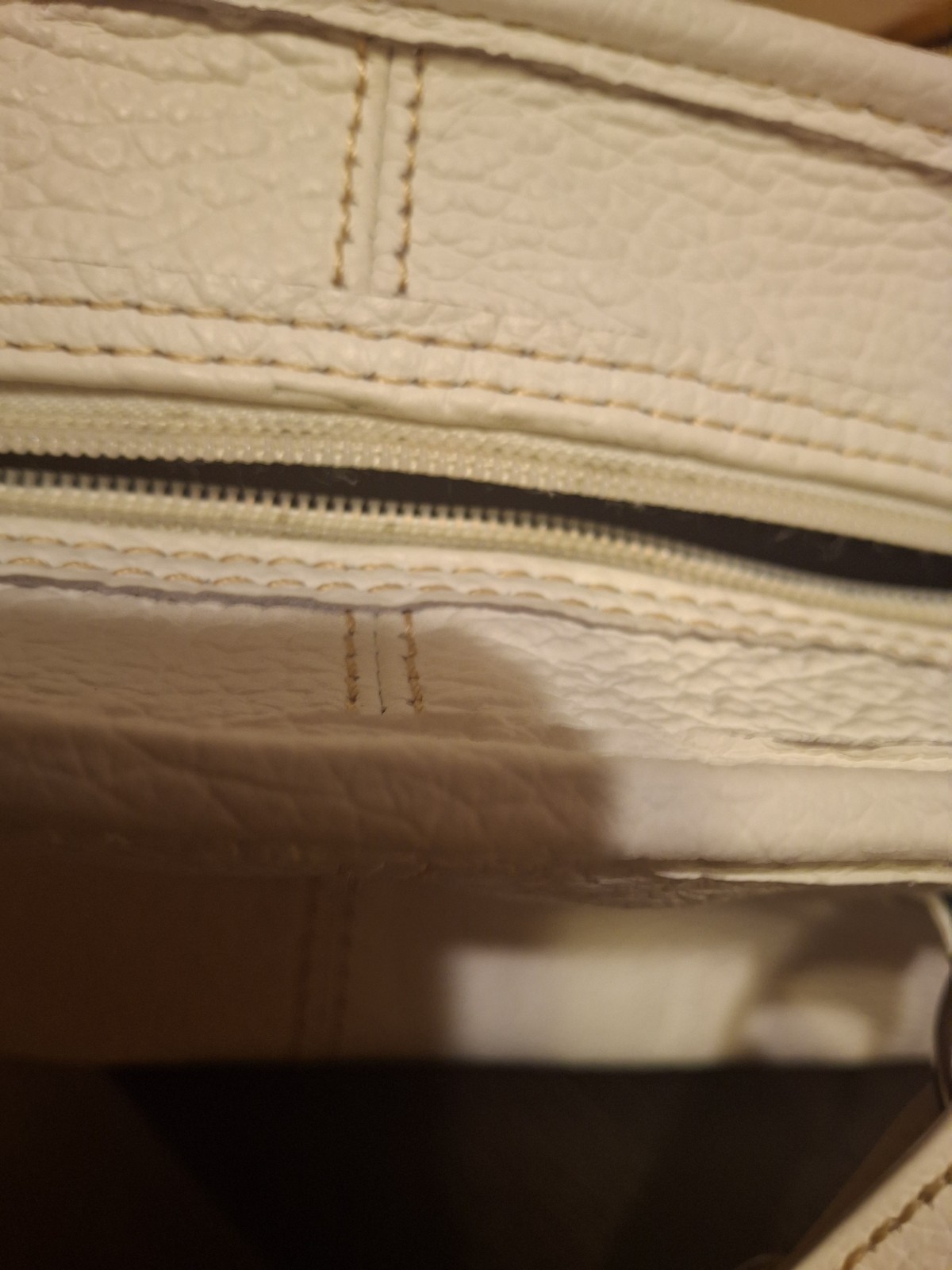 Ameri Leather White Satchel Handbag - image 8