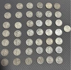 walking liberty half dollar lot Of 43 Coins Approx 15.55 Troy OZ Of Silver Total