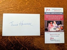 Ernie Harwell SIGNED Autographed Index Card JSA - MLB HOF Detroit Tigers