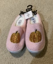 One Pair of Ladies Halloween Pumpkin Slippers Size W 10 
