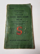 Instructions for Using Singer Electric Sewing Machine 66-18 - User Manual