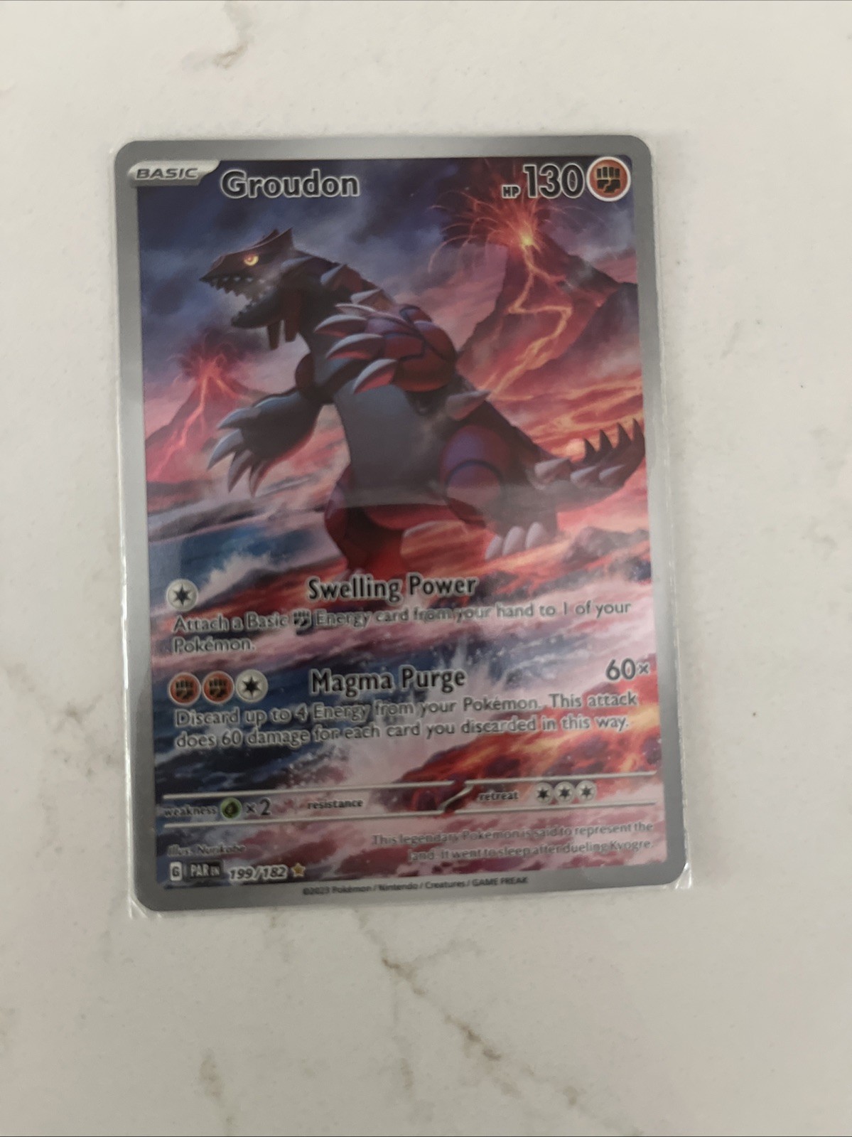 Pokémon TCG Groudon Illustration Rare Paradox Rift 199/182