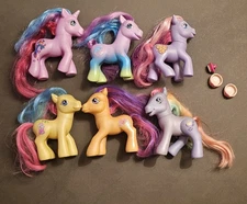 My Little Pony MLP Lot Of 6 G3 Ponies Pretty Patterns, Pretty Pop, Rainbow Swirl