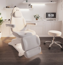 Electric Esthetician Bed 3 Motors Spa Chair Facial Beauty Table Adjustable