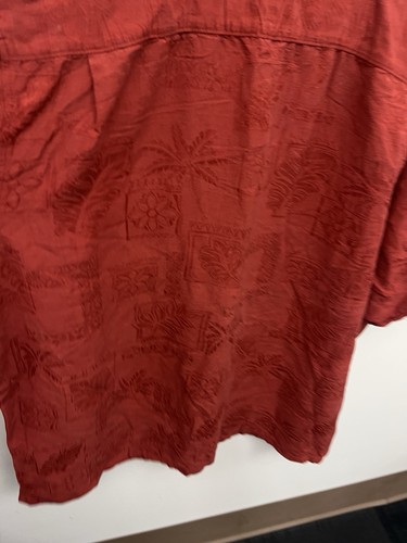 Batik Bay Hawaiian Shirt Button Up Short Sleeve 100% Silk Men's Size 3XLT Red - Picture 8 of 16