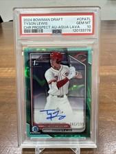 2024 Bowman Chrome Prospect Auto Tyson Lewis Aqua Lava Refractor /199 PSA10 