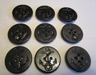WW2 U.S. Navy Pea Coat Authentic Black Uniform Buttons Set of 16 — photo 3
