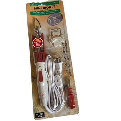 Clover Mini Iron II The Adapter AC 120V  40W Great For Sewing & Crafting  NIB