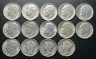 1937 Mercury & 1946 Roosevelt Dimes 90% Silver ~1 Oz ASW $1.40 Face (14 Coins)