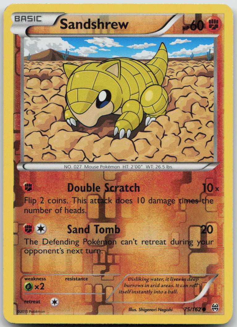 Sandshrew Reverse Holo Common XY - BREAKthrough 75/162 LP