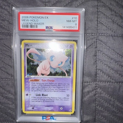 2006 POKEMON EX LEGEND MAKER #10 MEW-HOLO PSA 8