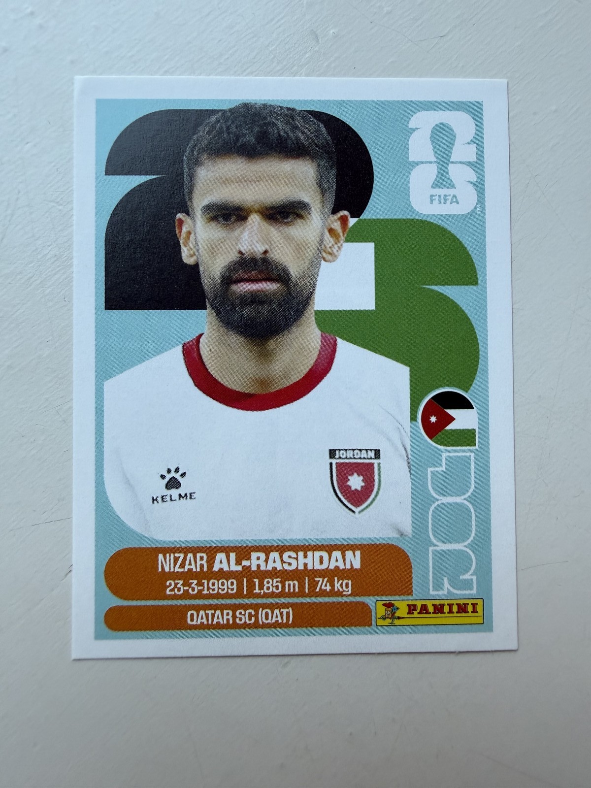 2026 Panini FIFA World Cup Stickers #JOR10 Nizar Al-Rashdan