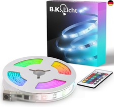 B.K.Licht - USB LED Strip 3 m mit Fernbedienung, buntes RGB, dimmbar, Streifen,