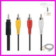 3.5mm to RCA Camcorder AV Audio Video Output Cable, 3 RCA to 3.5mm AV Input C...