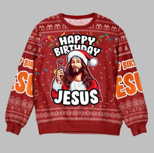2025 Christmas Go Jesus Its Your Birthday Christmas Ugly Sweater