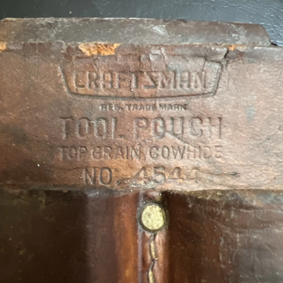 Funda de cinturón bolsa de herramientas de cuero resistente vintage Craftsman No. 4544 Foto 2 de 4