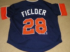 Vintage Detroit Tigers Cecil Fielder #28 Button Down Baseball Jersey Toddler 4T