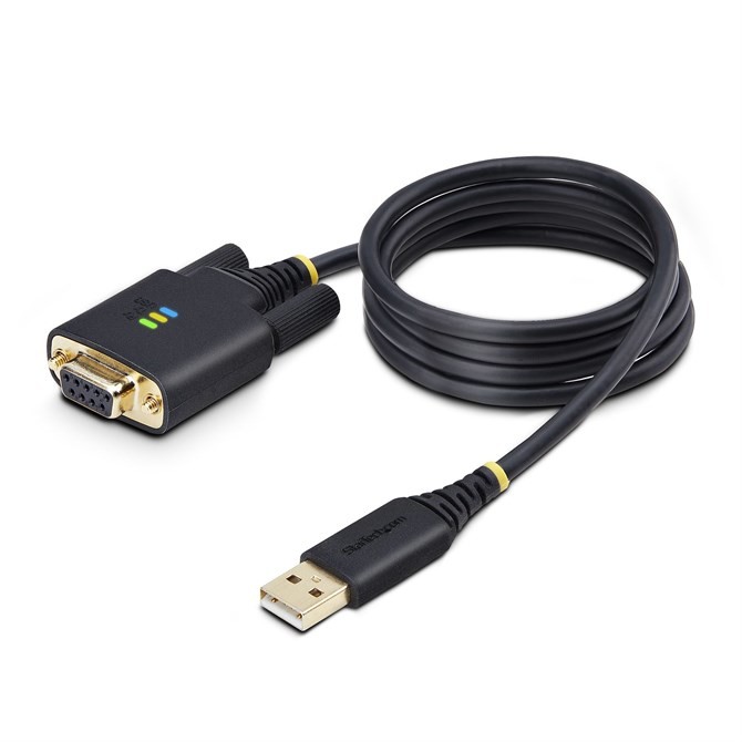 StarTech.com 3ft 1m USB to Null Modem Serial Adapter Cable Interchangeable DB9 S