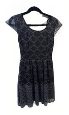 Pins and Needles Metallic Lace Fit & Flare Dress – Size 6