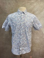 George Classic Fit Men's Button Front Shirt Short Sleeve Size M 38-40 