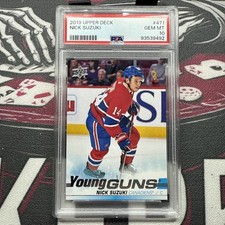 🔥 2019-20 UD Nick Suzuki Young Guns #471 Rookie PSA 10 Montreal Canadiens