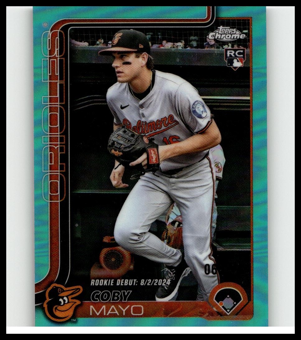 2025 Topps Chrome Update Aqua Refractor Coby Mayo#USC94 RC/199