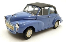 Minichamps 1/18 Scale Diecast DC23426C - Morris Minor Saloon Convertible Blue
