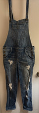 VINTAGE VTG Guess Jeans Women Distressed Overalls Size 27 Blue
