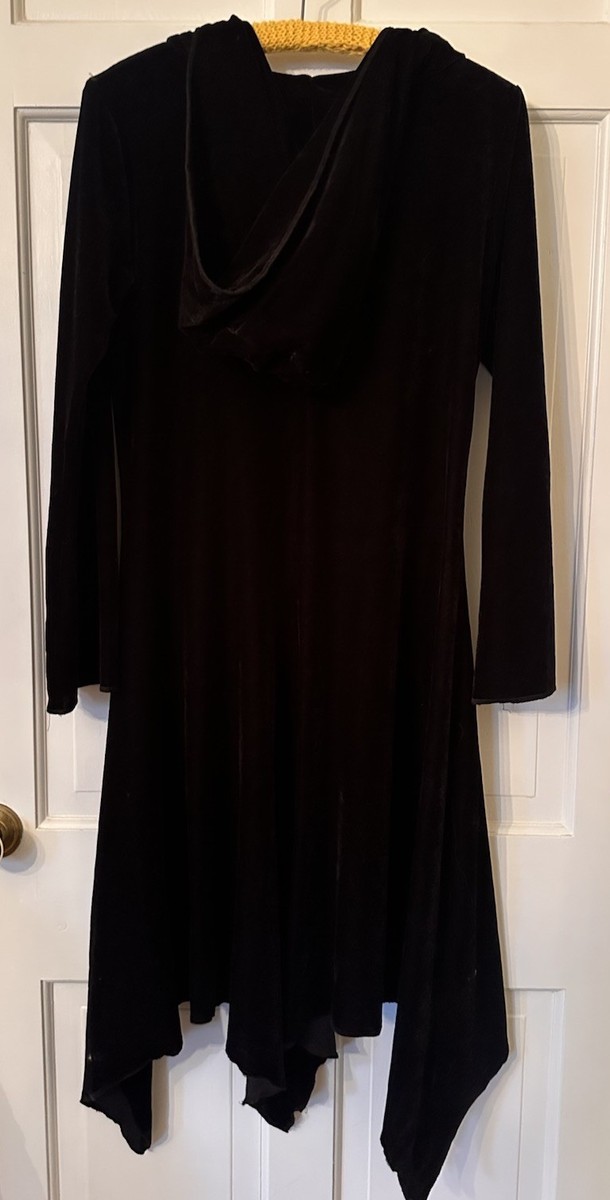 The Pyramid Collection Black Velvet Velour Corset Jacket Gothic Witch Ren Fair S View 4