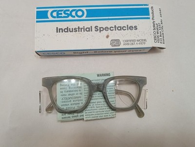 Vtg CESCO Industrial Spectacles Work Safety Goggles Eyeglasses  New W/ Box