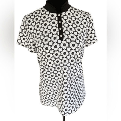 Tail Cherish Golf Polo - Chain Pearls Print size S