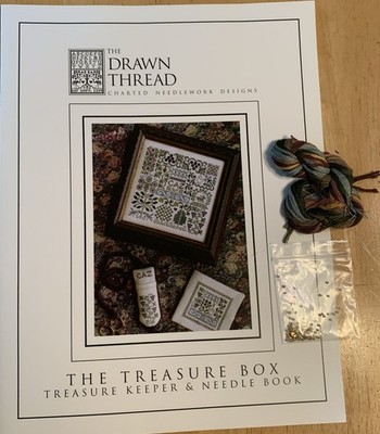 The Drawn Thread The Treasure Box Needlework Designs Kit thread & Beads NO linen