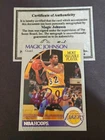 MAGIC JOHNSON Autographed 1990 NBAHoops card LAKERS with COA