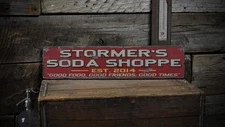 Custom Soda Shoppe Est. Date Sign - Rustic Hand Made Vintage Wooden