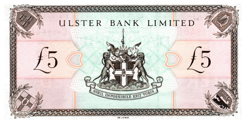 Northern Ireland 5 Pounds 2001 UNC Banknote P-335c Prefix C Ulster Bank - Picture 2 of 2