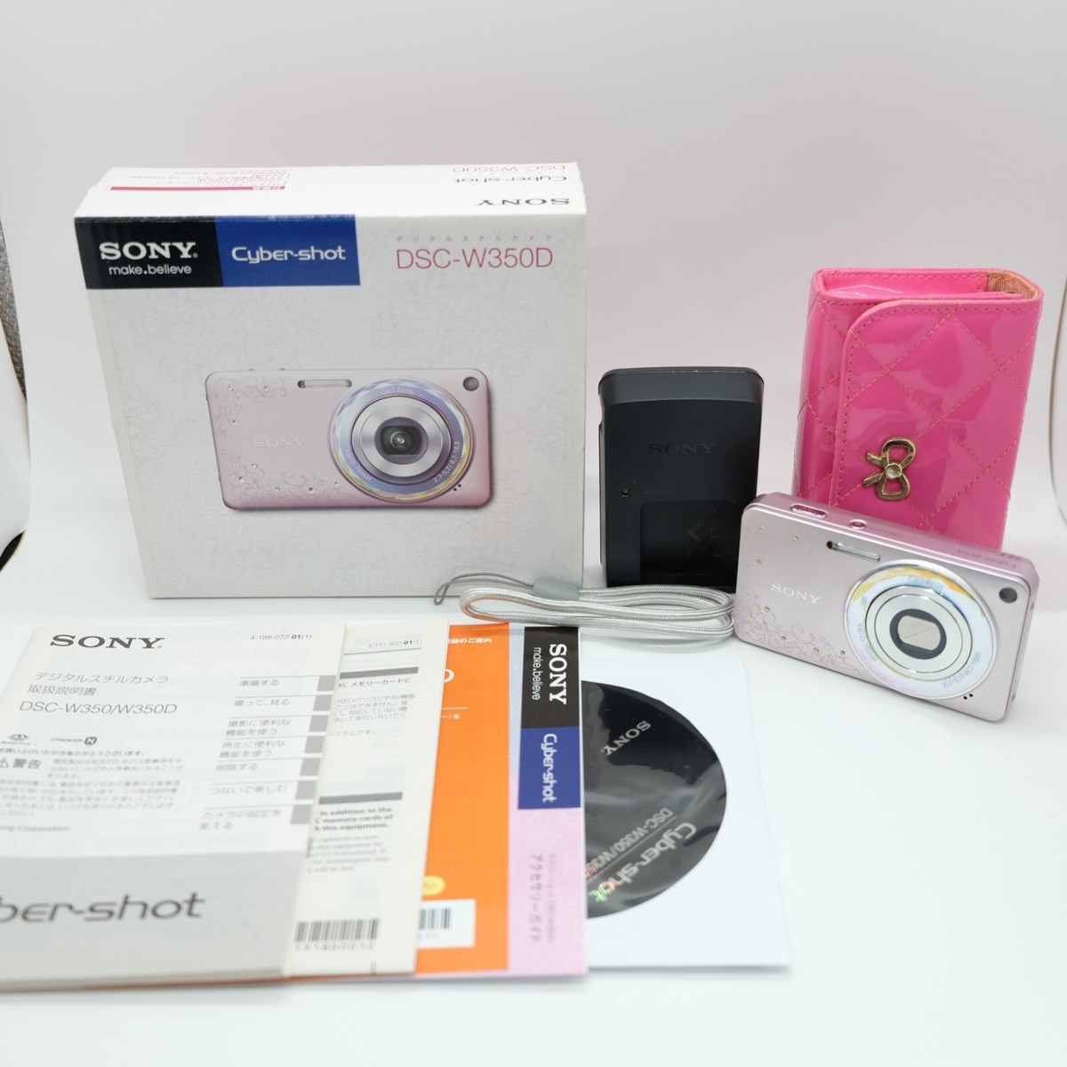 SONY Cyber Shot DSC-W350D Digital camera Jewel Pink w/ Box SONY Cyber Shot DSC-W350D Digital camera Jewel Pink w/ Box