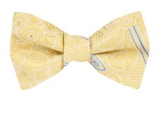 Men's 100 Silk Designer Self Tie Paisley Woven Bowtie- NWT