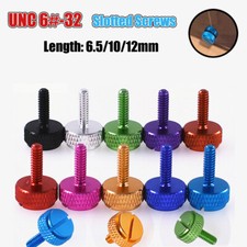 UNC 6 -32 Aluminium Slotted Knurled Thumb Screws Computer Screws Hand Grip Bolts