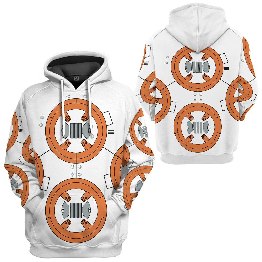 Tshirt SW BB8 Robot Costume 3d White Orange Tshirt Hoodie-image