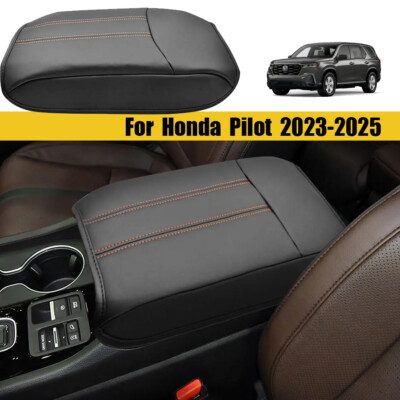 For 2023-2025 Honda Pilot PU Leather Center Console Cover Armrest Lid Protector