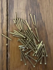 Brass Antique Escutcheon Pins Brad Nails Round Dome Head- 1/2” X 18 Ga Free Ship