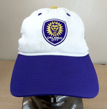 ADIDAS ORLANDO CITY MLS SOCCER ADJUSTABLE STRAPBACK YOUTH HAT/CAP PURPLE/WHITE
