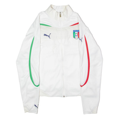 PUMA Italy Football Mens Track Jacket White XL | eBay UK