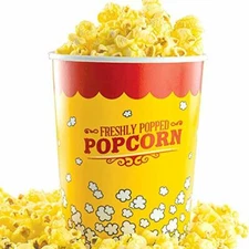 Single Serve 32 Oz Disposable Movie Theatre Popcorn Bucket by Avant Grub