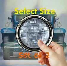 Faux Round Headlight Stickers Chrome Rim Stock Derby Race & RC Cars set of 2