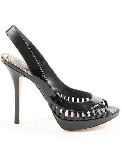 Sandales neuves en cuir verni noir Dior Whisper taille 40,5 US 10,5