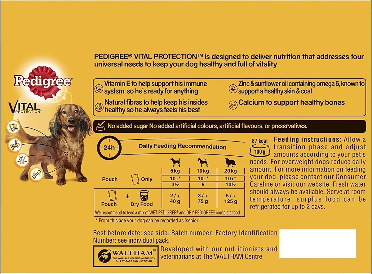 Pedigree dog food for senior best sale dogs